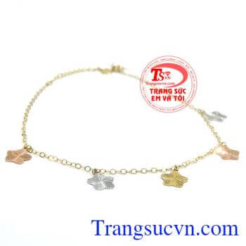 Lắc chân 18k tình yêu Toàn quốc thanh toán an toàn, khách hàng ưa chuộng, Là món quà tặng cho nữ Ý nghĩa