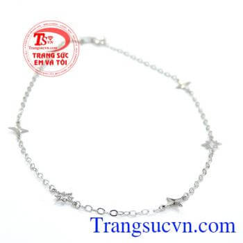 Lắc chân 18k vàng trắng 1 năm,