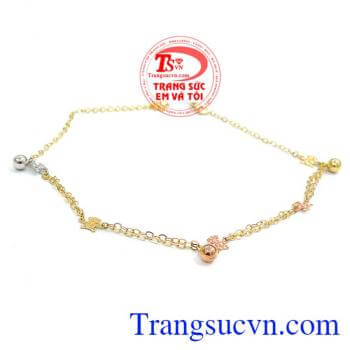 Lắc chân 18k gắn kết Yêu thuơng Đẳng cấp