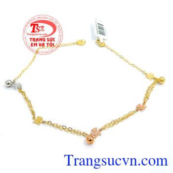 Lắc chân 18k gắn kết Yêu thuơng 