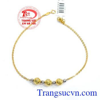 Lắc chân 18k Hạnh Phúc đẳng cấp và tinh tế,Món quà ý nghĩa dành cho phái đẹp, nhân dịp sinh nhật và kỷ niệm, lễ tế, 