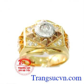 Nhẫn nam Italy 18k thời trang phong độ