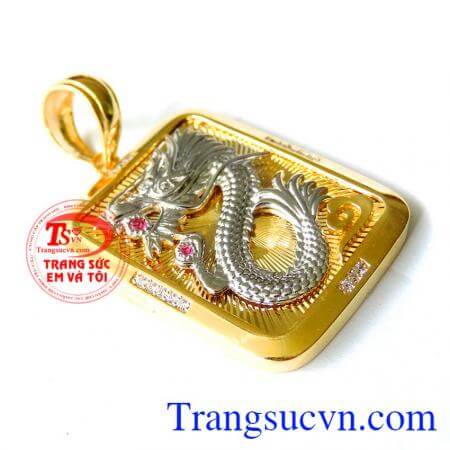 Mặt dây chuyền nam vàng 18k sáng bóng đảm bảo chất lượng hợp thời trang, sang trọng và phong thủy