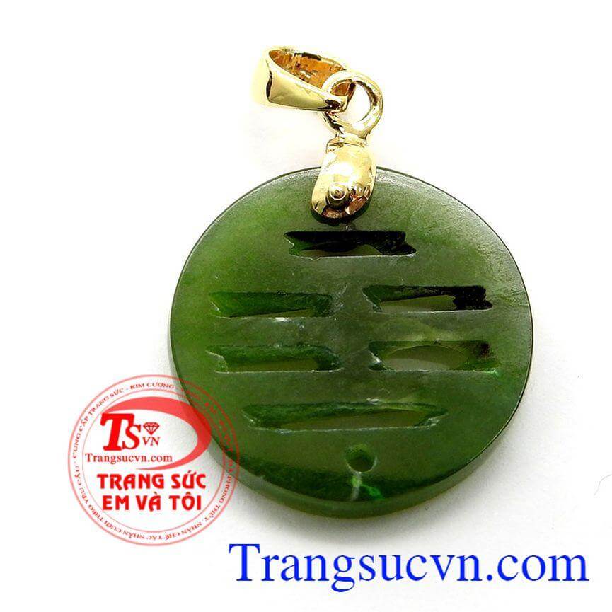 Mặt dây chữ hỉ móc vàng