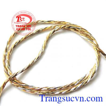 Dây Vàng Hồng Trắng 18k
