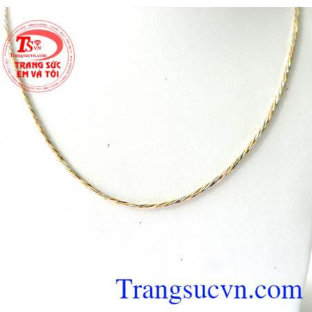 Dây Vàng Hồng Trắng 18k bảo hành 1 năm, Giao toàn quốc,