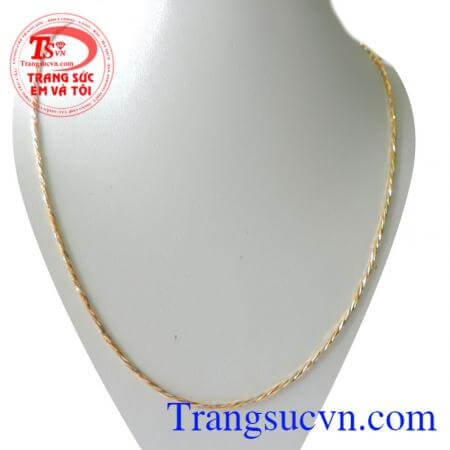 Dây Vàng Hồng Trắng 18k