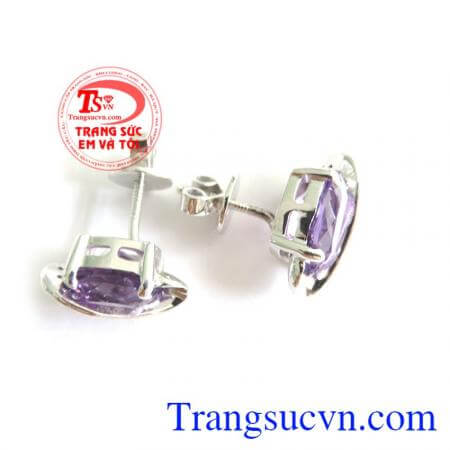 Giao hàng toàn quốc chuyển phát nhanh. Hoa tai thạch anh tím vàng trắng