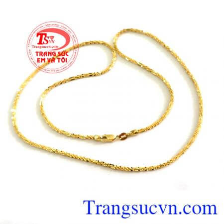 Dây chuyền nữ 18k vàng đẳng cấp và tinh tế, Bảo hành 1 năm