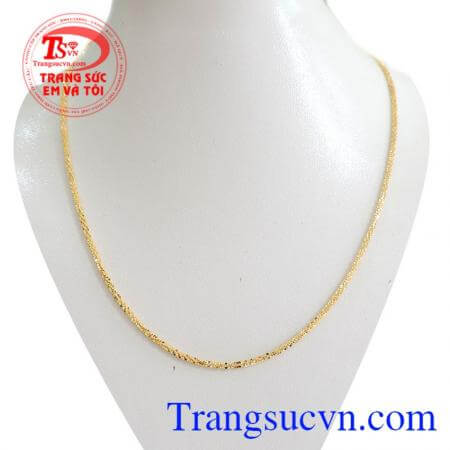 Dây chuyền nữ 18k vàng dành cho nữ đeo cổ,