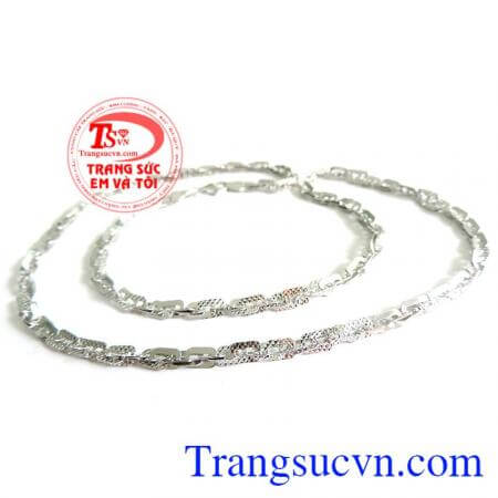 Dây vàng trắng 18k 750 Ý