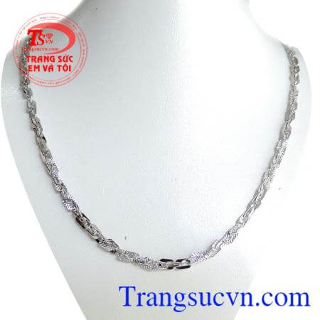 Dây vàng trắng 18k 750 Ý quà tặng sinh nhật cho vợ yêu thích vàng trắng.