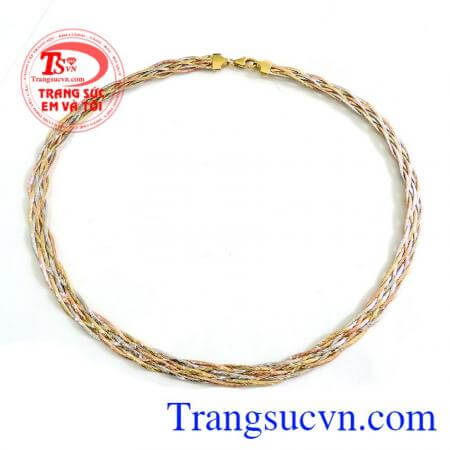 Kiềng vàng 18k ITALY bện đẹp Bảo hành 1 năm khách hàng ưa chuộng và bình chọn.