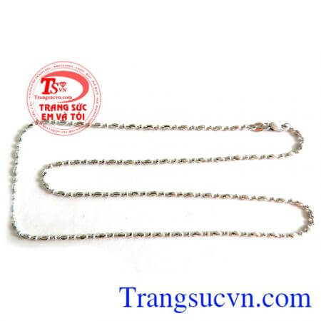 Dây vàng trắng bi 18k khách hàng ưa chuộng và bình chọn nhiều năm