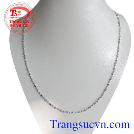Dây vàng trắng bi 18k Bảo hành 1 năm giao Dây vàng trắng bi 18k toàn quốc,
