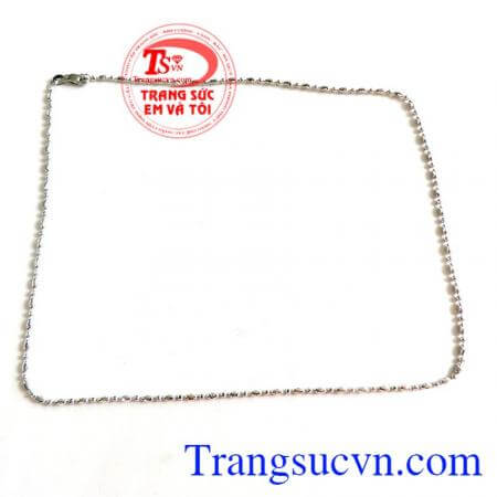 Dây vàng trắng bi 18k là món quà tặng ý nghĩa,