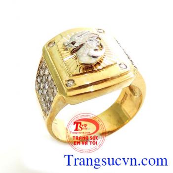 Nhẫn rồng nam vàng tây 10k sản xuất công nghệ cao cấp