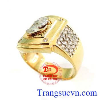 Nhẫn rồng nam vàng tây phù hợp phong cách thời trang phái mạnh