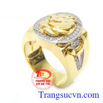 Nhẫn nam vàng mặt rồng phù hợp phong cách thời trang phái mạnh