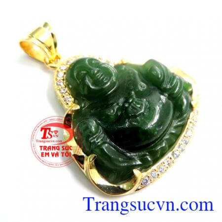 Mặt ngọc nephrite phật di lặc