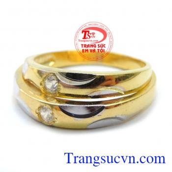 Nhẫn cưới vàng tây đẹp xinh xắn chất lượng cao mẫu mã đẹp