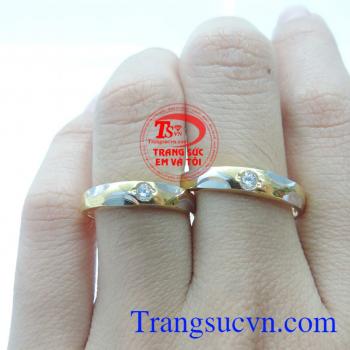 Nhẫn cưới vàng tây đẹp xinh xắn