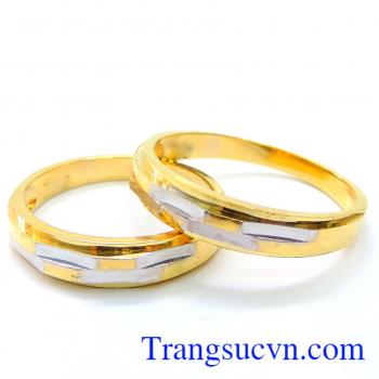 Nhẫn cưới vàng tây tình yêu vĩnh hằng chất lượng cao bền đẹp
