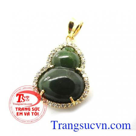 Mặt ngọc hồ lô bọc vàng