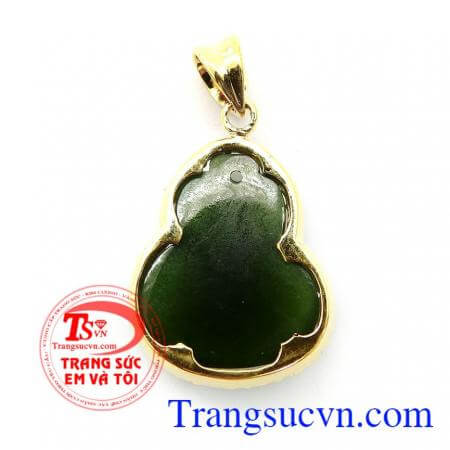 Mặt ngọc hồ lô bọc vàng