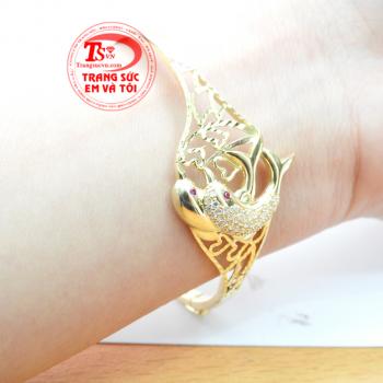 Vòng tay vàng chất lượng cao mẫu mã đẹp. Vòng tay cá heo thời trang
