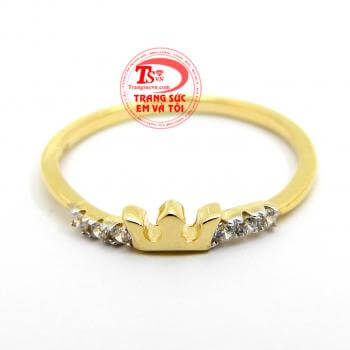 Nhẫn vàng nữ vương miện,Chiếc nhẫn xinh xắn được nhập khẩu từ Hàn quốc
