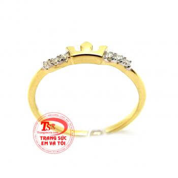 Nhẫn vàng nữ vương miện,Chiếc nhẫn xinh xắn được nhập khẩu từ Hàn quốc