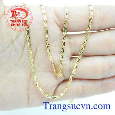 Dây chuyền nữ phong cách. Dây vàng tây 10k