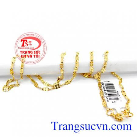 Vòng cổ vàng nữ xinh dây chuyền vàng mảnh sáng bóng