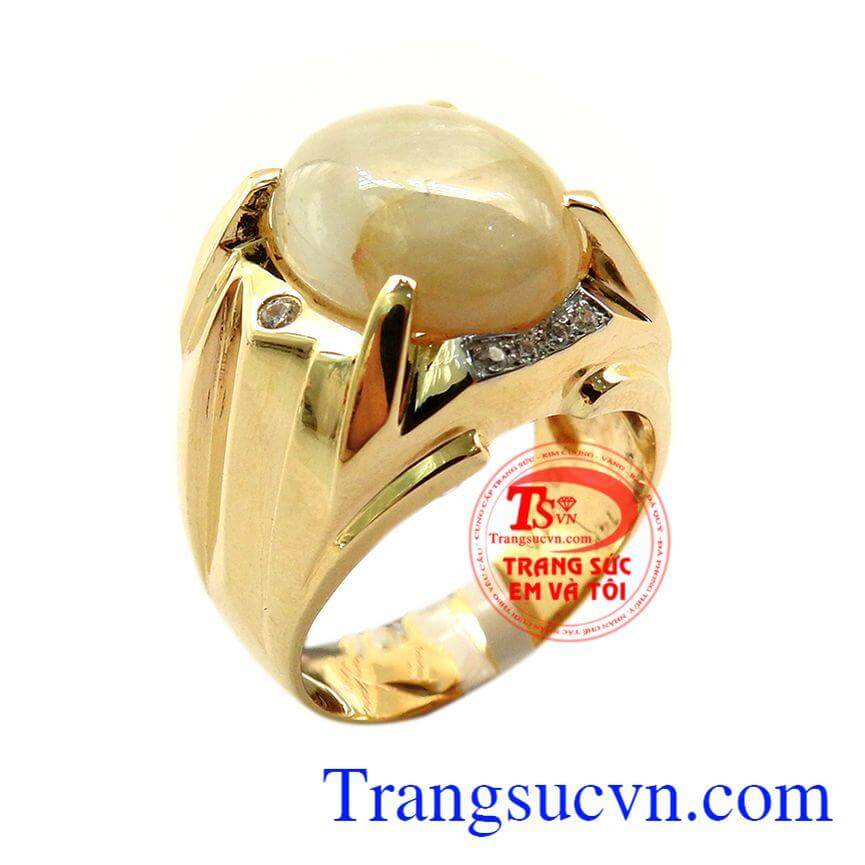 Nhẫn nam sapphire mệnh Kim