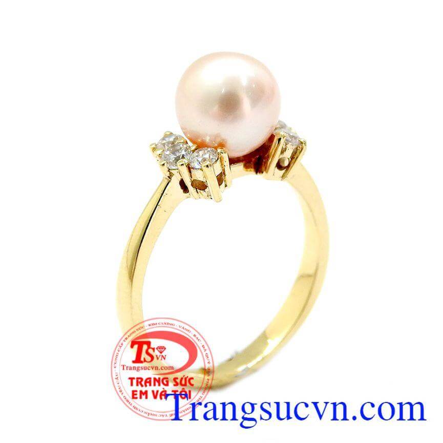 Nhẫn ngọc trai tinh tế