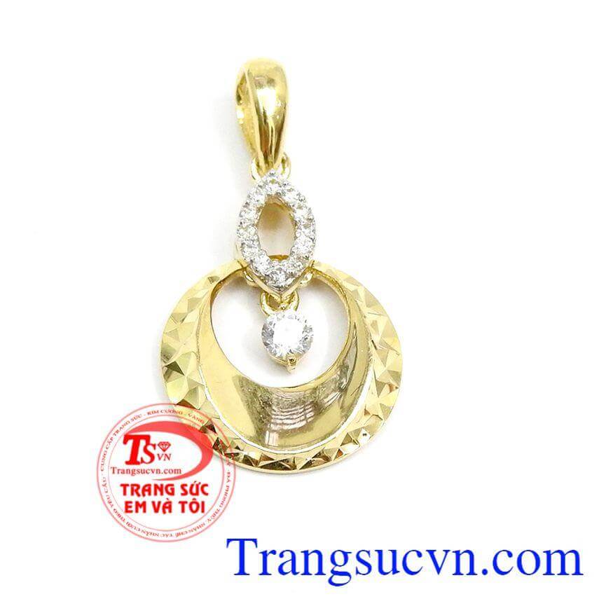 Mặt dây vàng đính đá nhập khẩu
