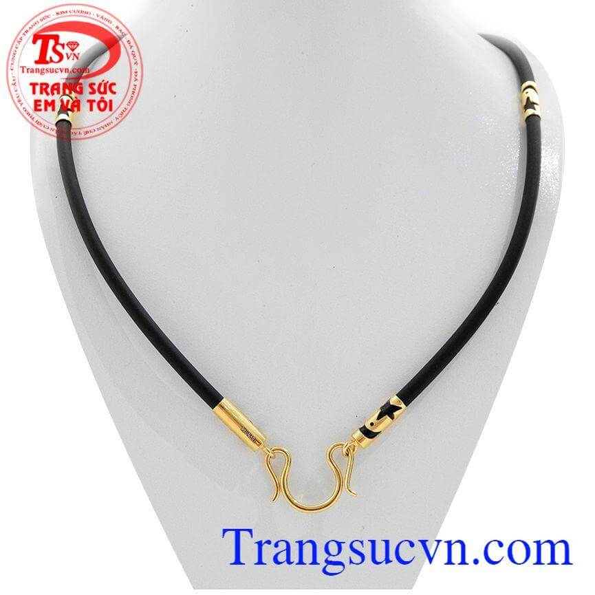 Dây cao su bọc vàng 14k đẹp 