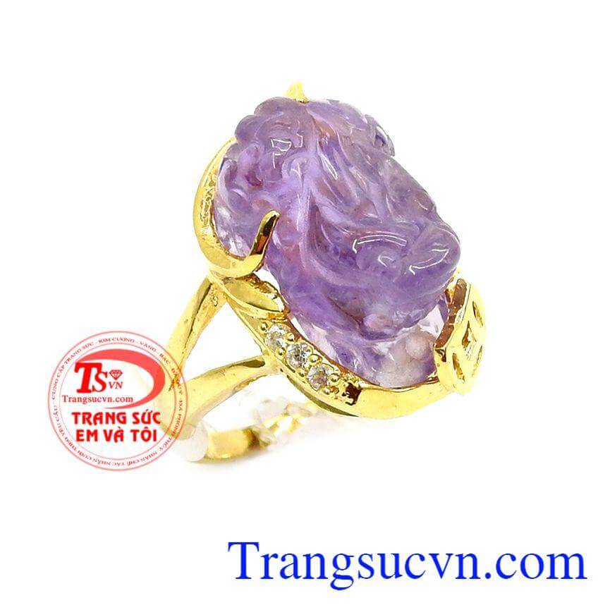Nhẫn nữ Tỳ Hưu ngậm tiền tài lộc