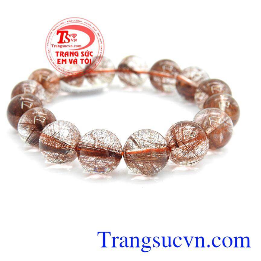 Chuỗi thạch anh tóc trong ánh nâu