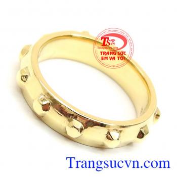 Nhẫn Tràng Hạt vàng tây