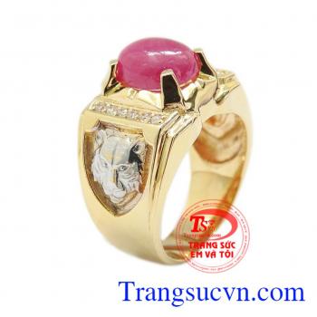 Nhẫn Nam Đá Ruby Đẹp