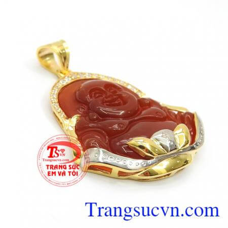 Mặt dây chuyền nam chạm khắc bọc vàng 14k sáng bóng đảm bảo chất lượng hợp thời trang, sang trọng và phong thủy