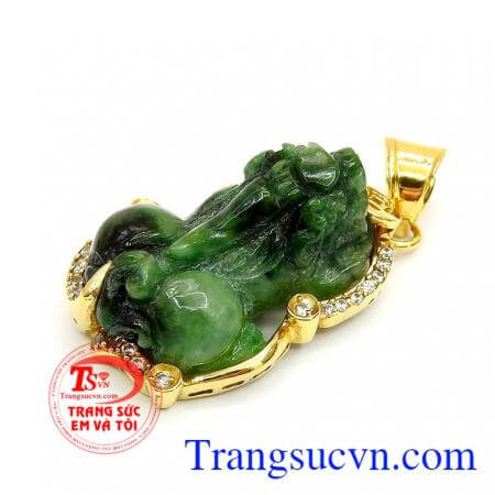 Mặt dây Tỳ Hưu nam bọc vàng thiết kế tinh xảo sắc nét