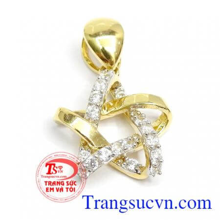 Mặt dây chuyền vàng tây nhập khẩu mẫu mã hợp thời trang,