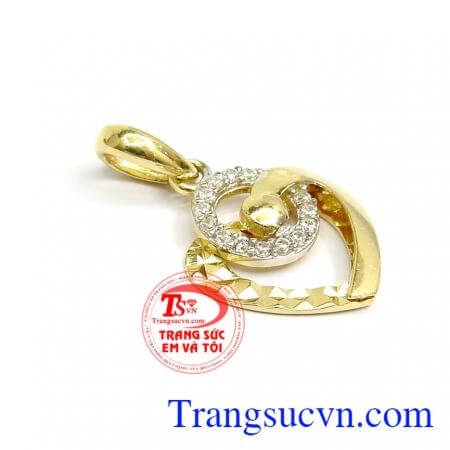 Mặt dây chuyền vàng tây nữ nhập khẩu chất lượng cao,
