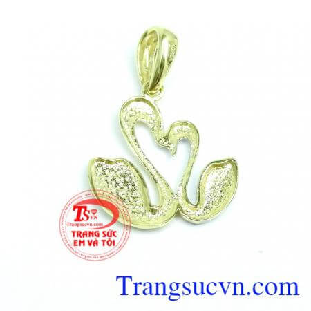 Mặt dây chuyền thiên nga đôi