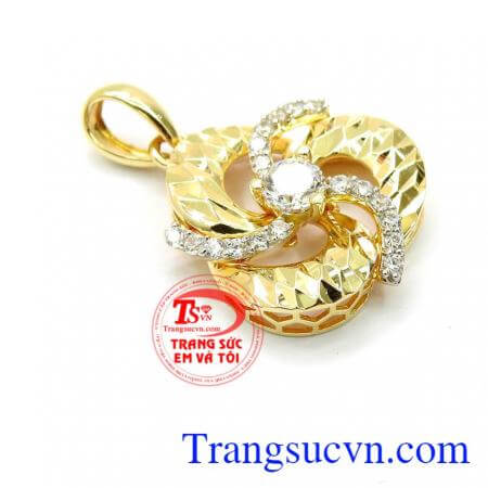 Mặt dây chuyền nữ vàng tây nhập khẩu Hàn Quốc, 