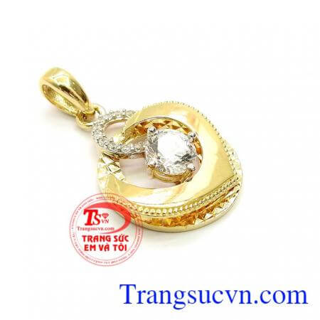 Mặt dây chuyền nữ vàng tây nhập khẩu Hàn Quốc,