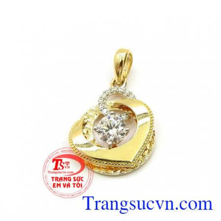 Mặt dây chuyền nữ Hàn Quốc đính đá kiểu dáng đẹp thời trang,